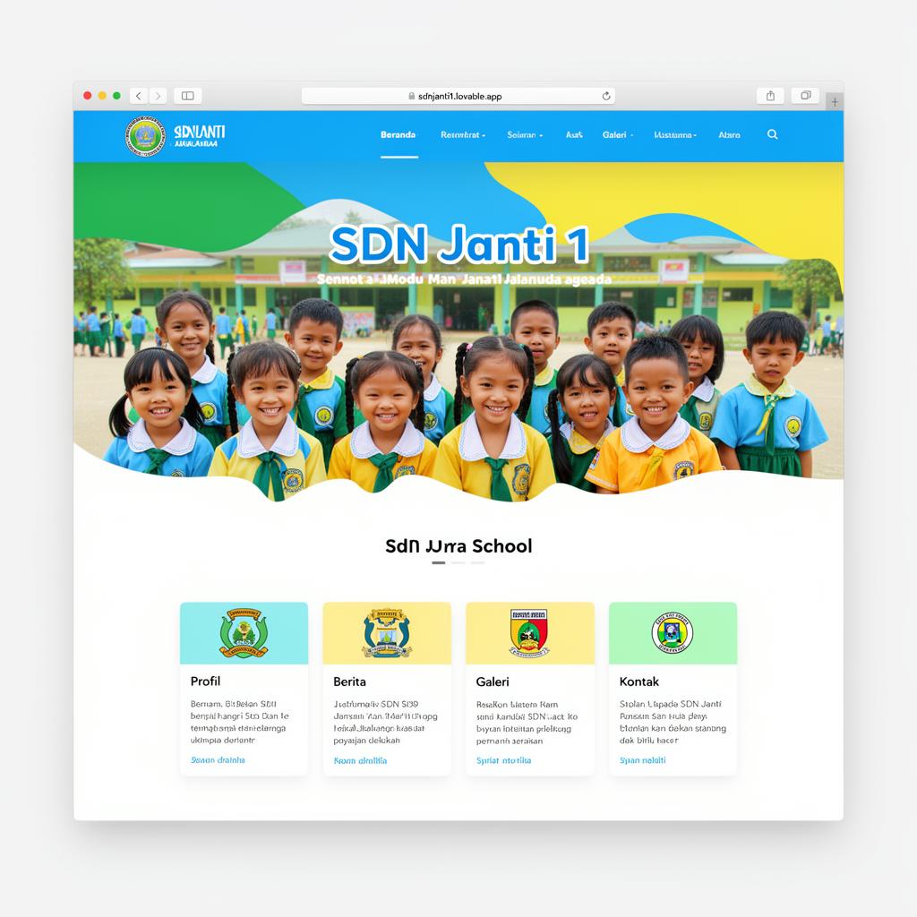 Preview SDN Janti 1 — Website Sekolah